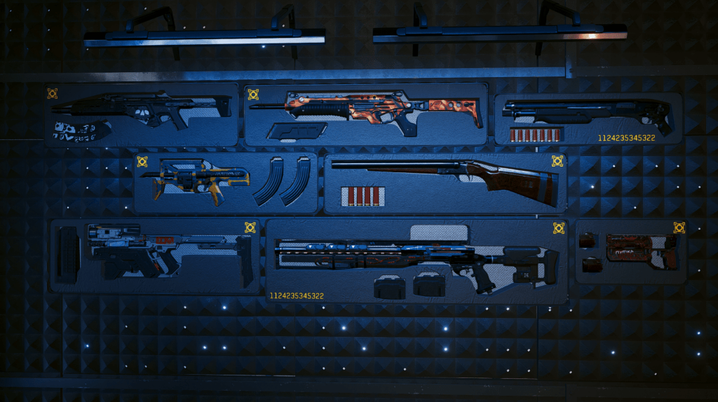 All 18 Iconic Weapons For Stash Wall Cyberpunk 2077 Mod   All 18 Iconic Weapons For Stash Wall 1 1024x574 