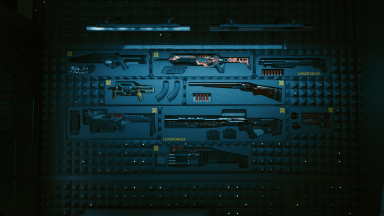 All Stash Wall Iconic Weapons - Cyberpunk 2077 Mod