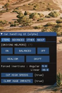 Car handling UI - Cyberpunk 2077 Mod