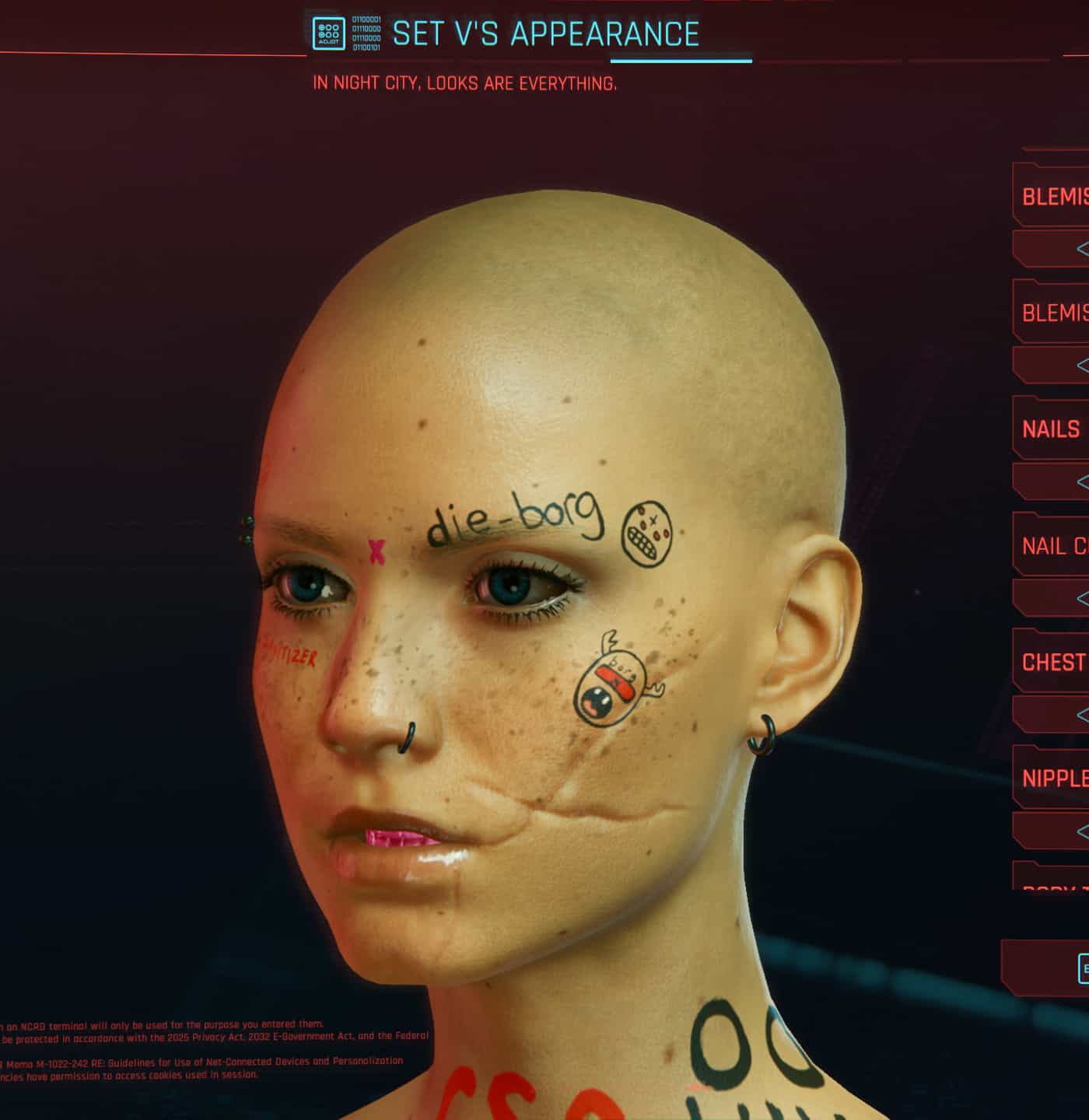 xResistances Devilish Face Tattoo  Cyberpunk 2077 Mod