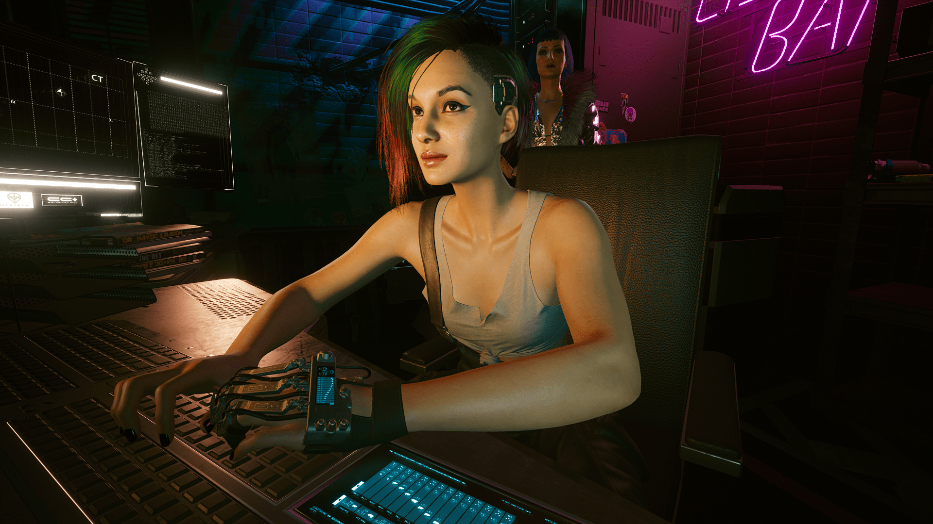 Cyberpunk judy mod. Джуди киберпанк 2077 волосы. Cyberpunk 2077 Алана Пирс. Зои киберпанк. Cyberpunk 2077 обои.