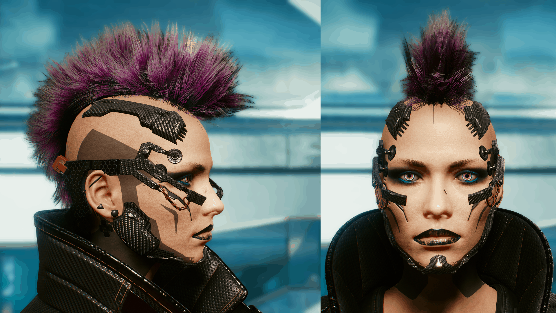 Cyberpunk hair mod фото 11